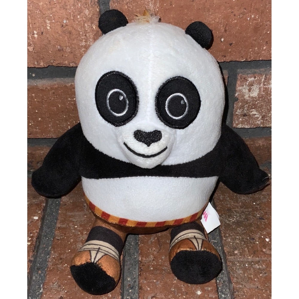 DreamWorks Kung Fu Panda Po Plush Stuffed Animal Dragon 8" Warrior Movie Toy